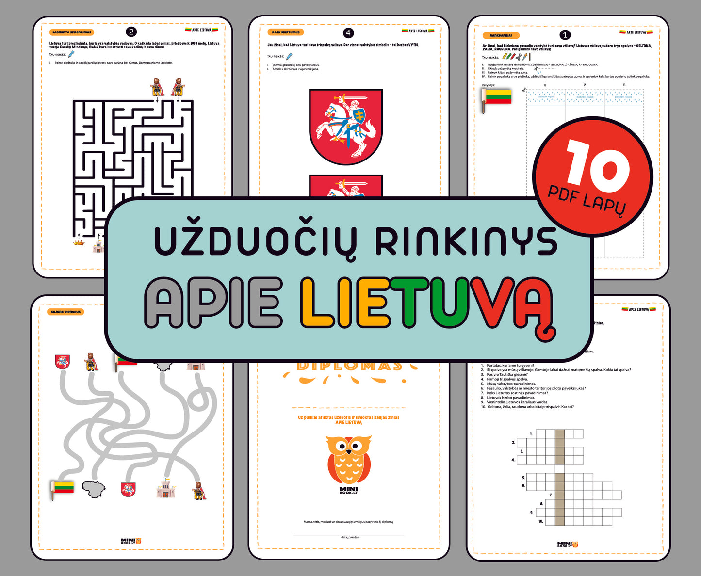 Užduočių rinkinys "APIE LIETUVĄ" (PDF failas)