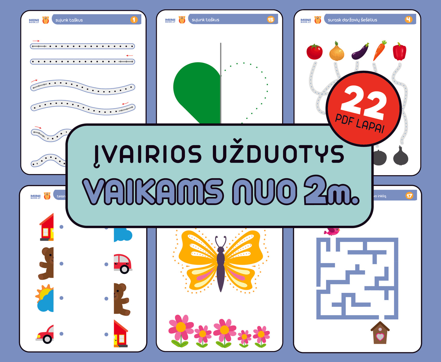 Užduočių rinkinys vaikams nuo 2 metų (PDF failas)