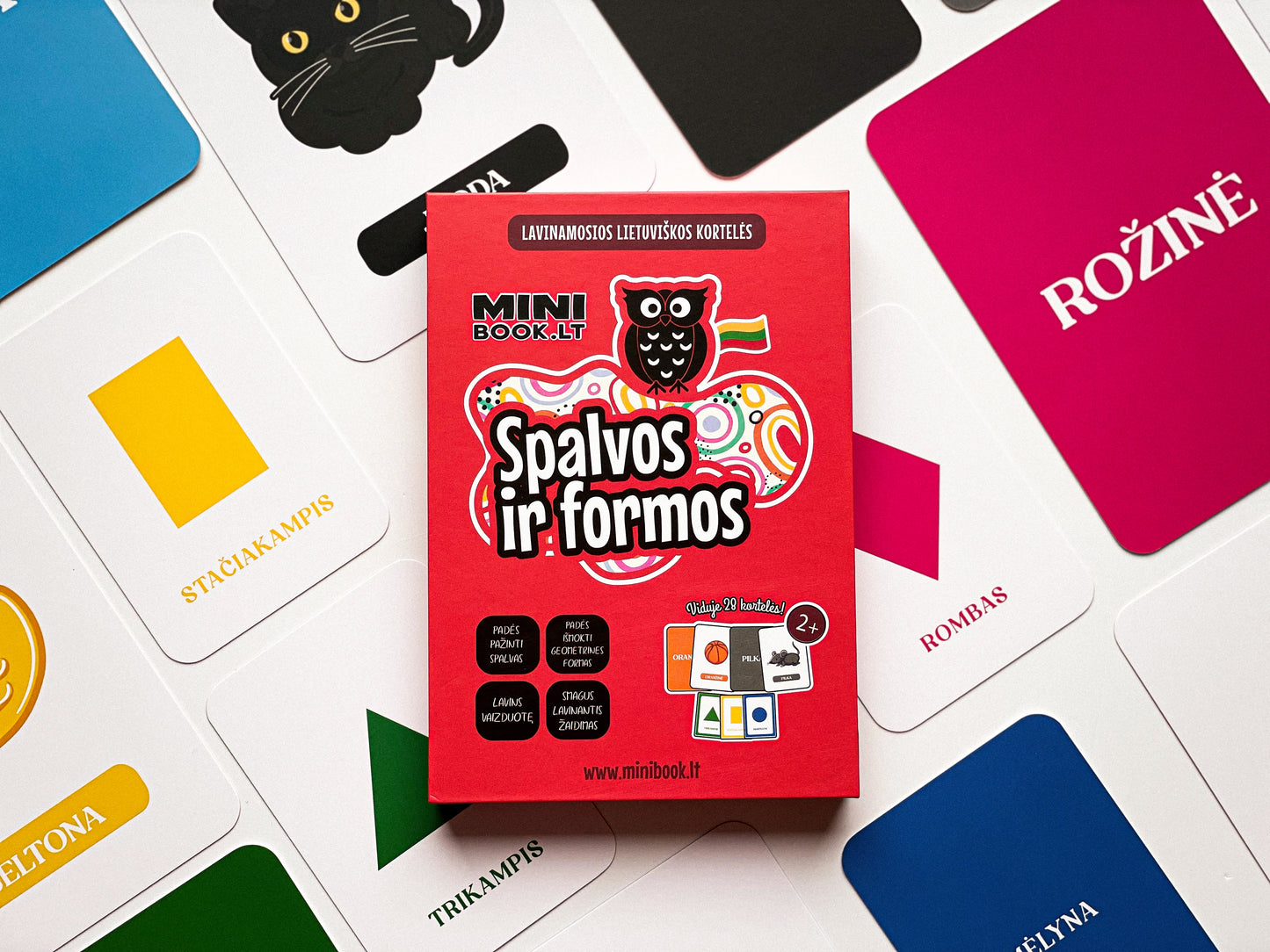 Lavinamosios "SPALVOS IR FORMOS" kortelės