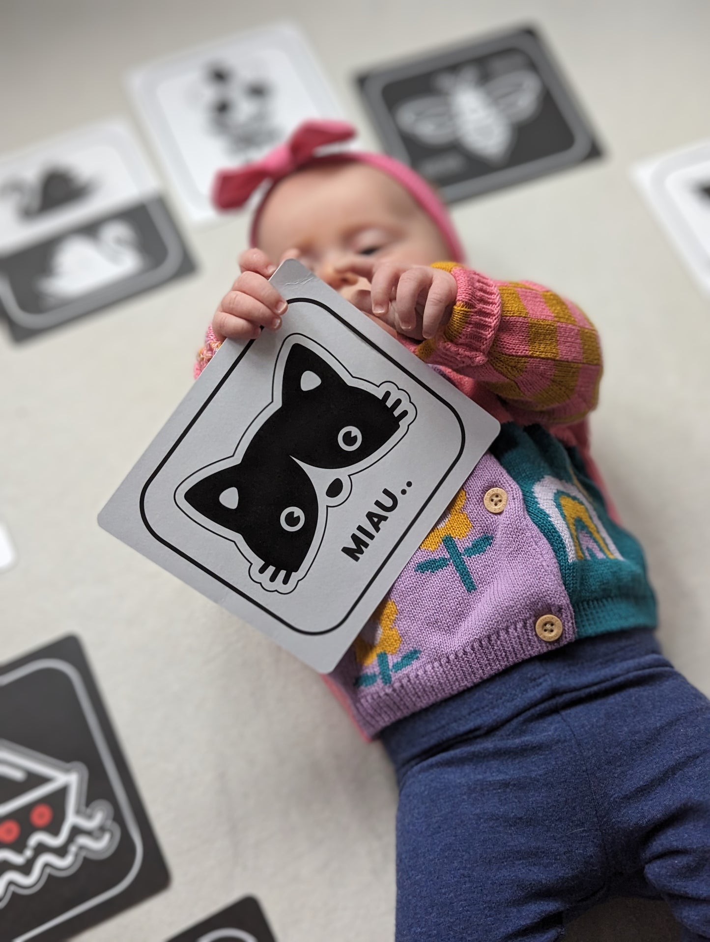 Lavinamosios juoda/balta kortelės nuo 0 mėn. kūdikiams