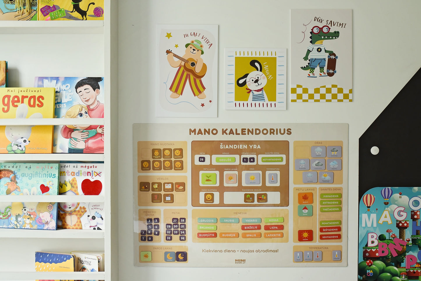 Magnetinė ugdymo lenta “MANO KALENDORIUS”