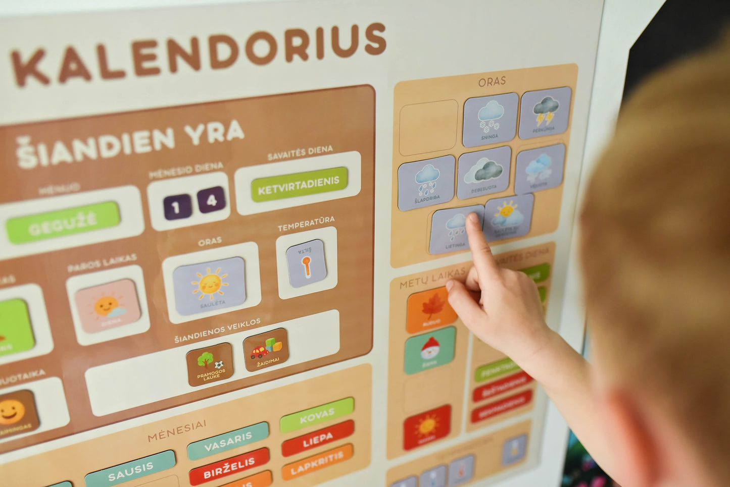 Magnetinė ugdymo lenta “MANO KALENDORIUS”