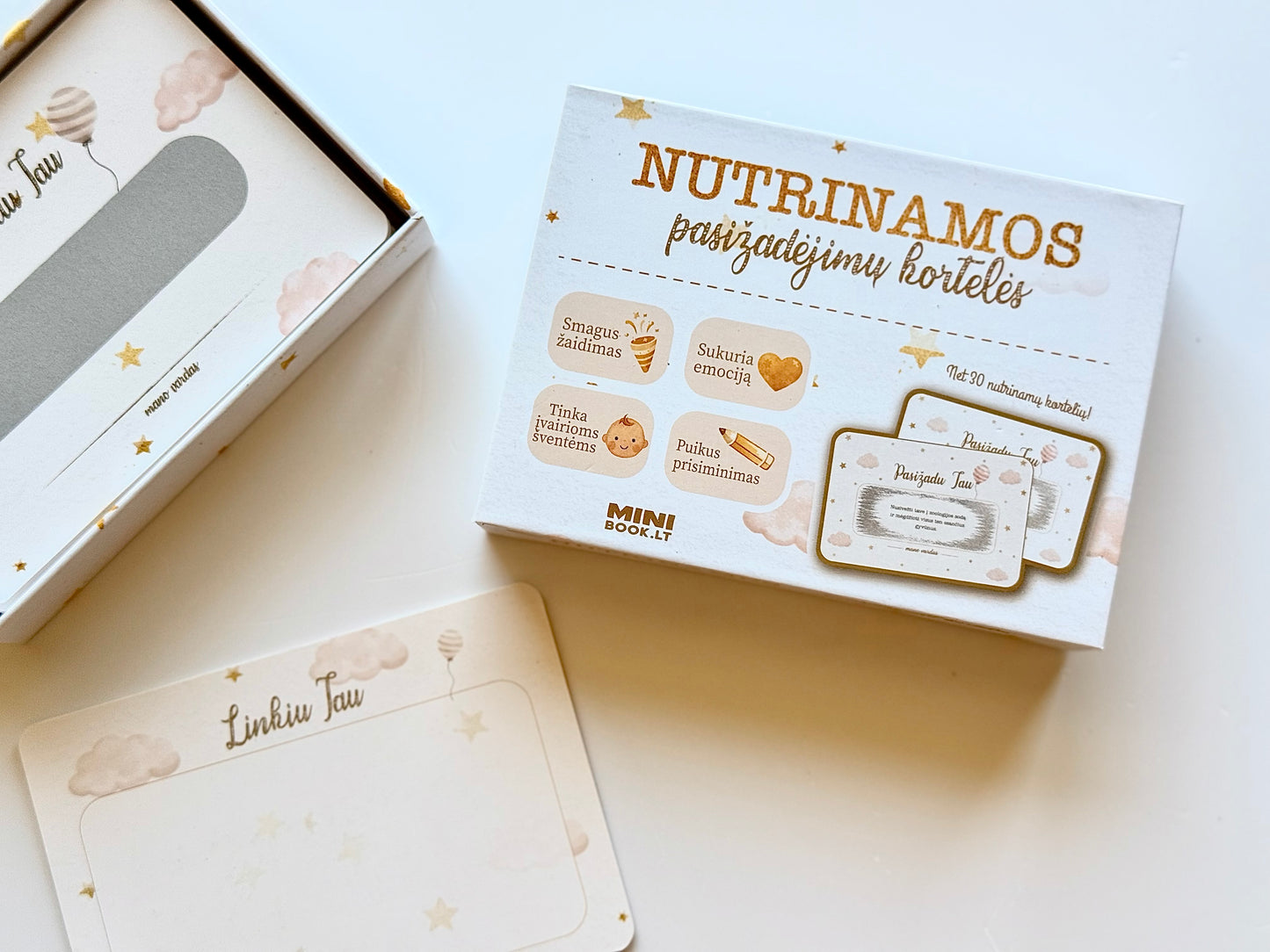 Nutrinamos pasižadėjimų ir palinkėjimų kortelės