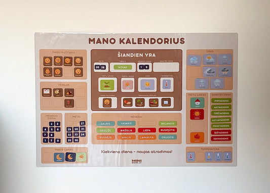 Magnetinė ugdymo lenta “MANO KALENDORIUS”