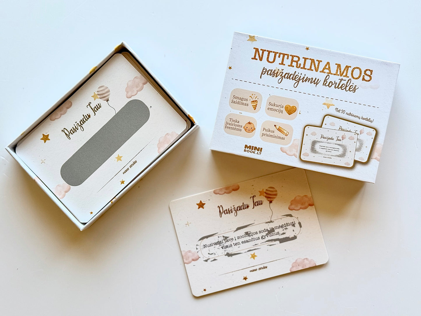 Nutrinamos pasižadėjimų ir palinkėjimų kortelės