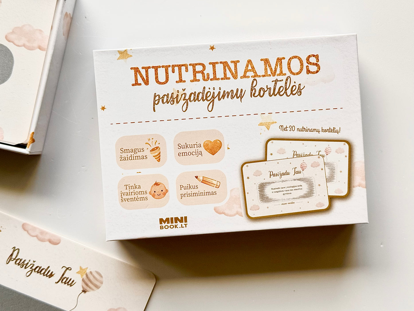 Nutrinamos pasižadėjimų ir palinkėjimų kortelės