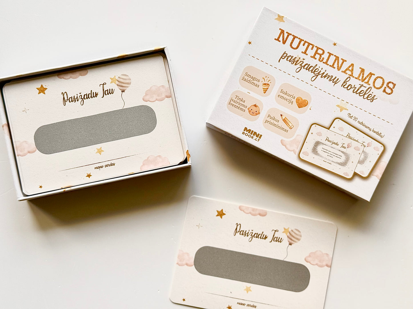 Nutrinamos pasižadėjimų ir palinkėjimų kortelės