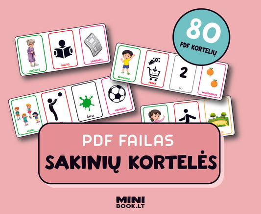 Sakinių kortelės (PDF failas)