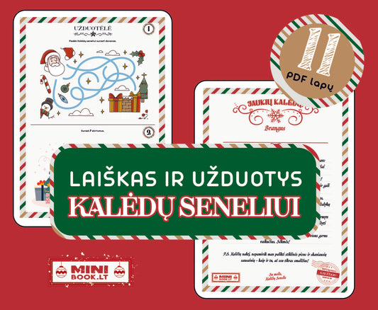 Laiškas KALĖDŲ SENELIUI + užduotėlės (PDF failas)