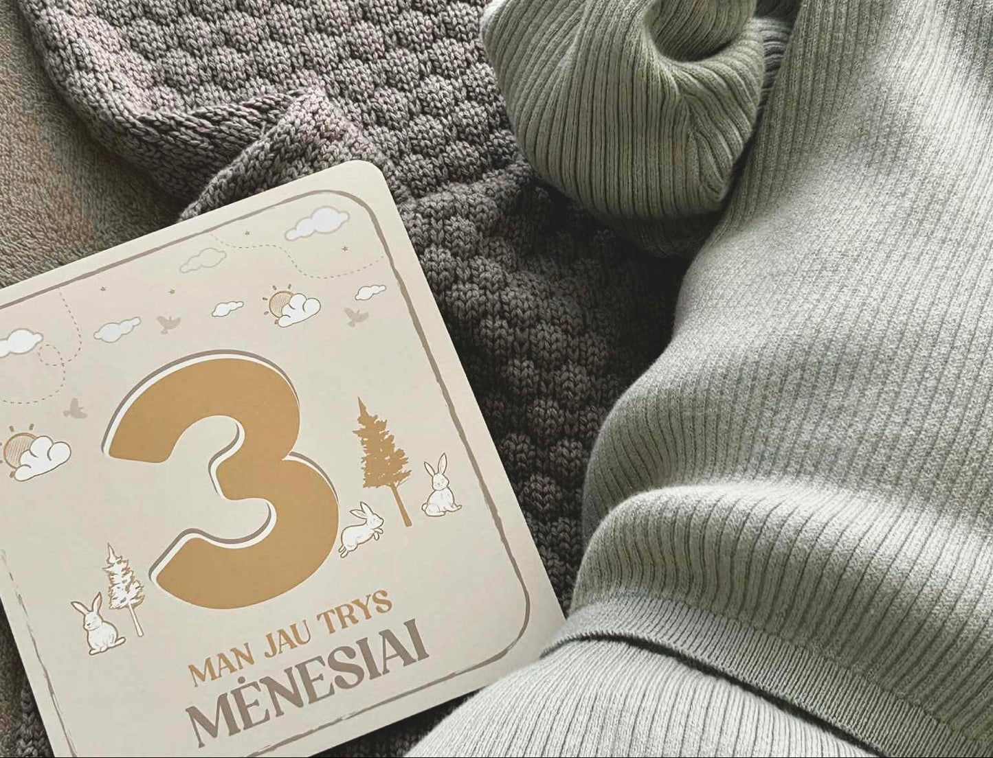 12 mėnesių prisiminimų kortelės kūdikiams