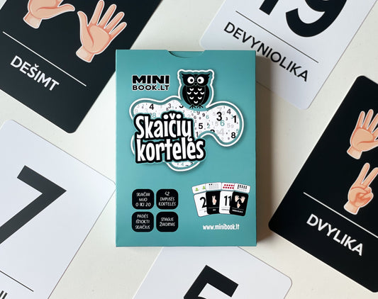 Mokomosios skaičių kortelės vaikams